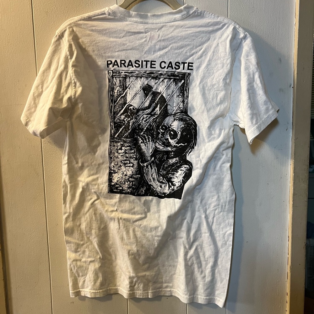 PARASITE CASTE Band T Size S
Graphic Print Short Sleeve T Shirt
White